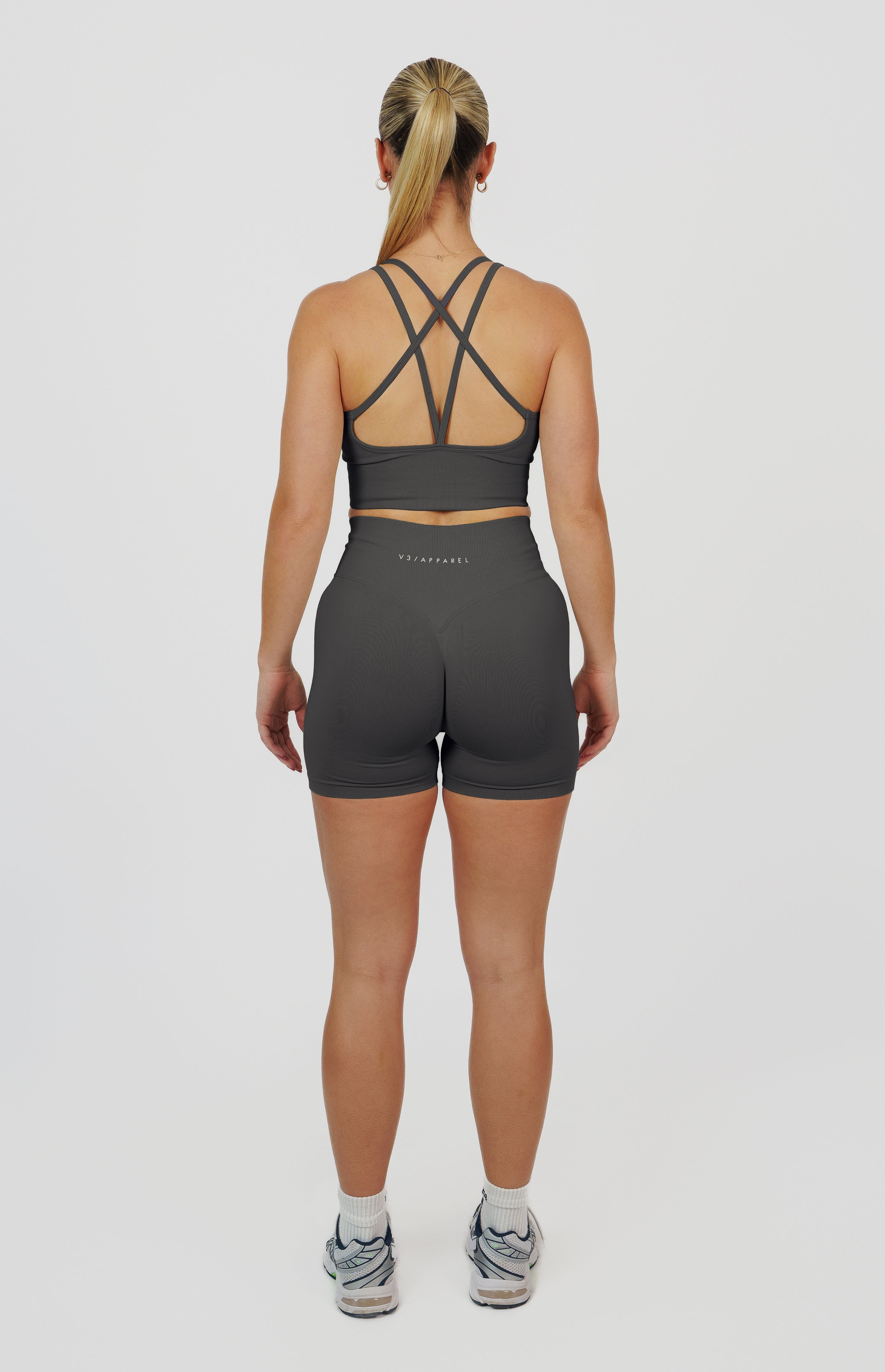 Form Seamless Scrunch Shorts & Sports Bra Set - Slate Grey